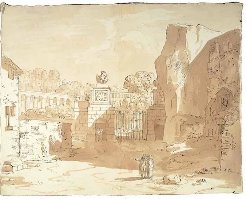 Luigi Basiletti-56-Cancello delle Aquile a Villa Borghese